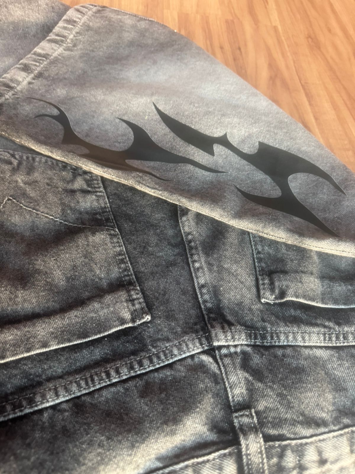 Bermuda Jeans Baggy Washed Flame Estonada