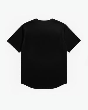 Camisa Baseball Jersey Bordada Preta