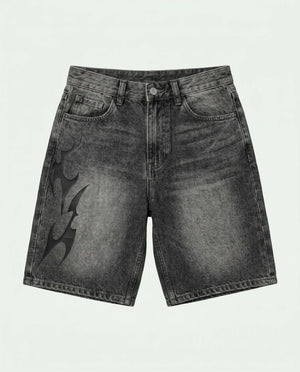 Bermuda Jeans Baggy Washed Flame Estonada