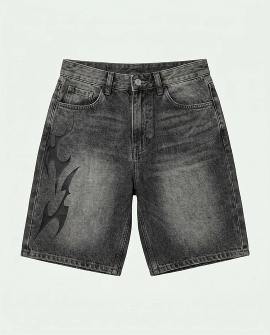 Bermuda Jeans Baggy Washed Flame Estonada