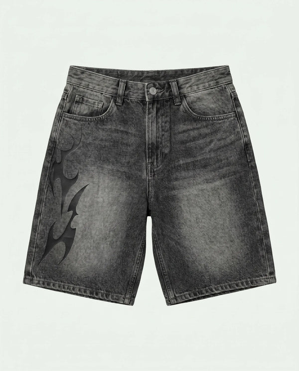 Bermuda Jeans Baggy Washed Flame Estonada