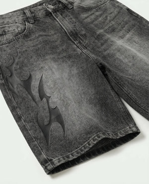 Bermuda Jeans Baggy Washed Flame Estonada