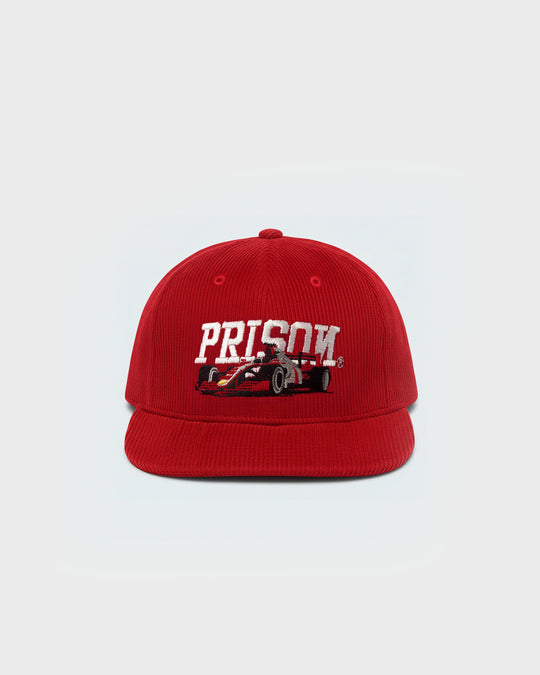 Boné five panel F1 carmuça vermelho