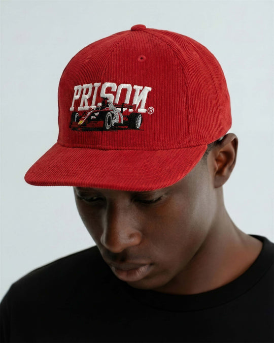 Boné five panel F1 carmuça vermelho