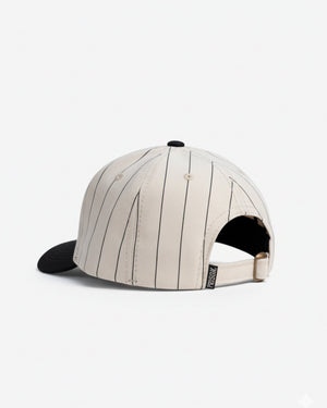 Boné dad hat pinstripe off white