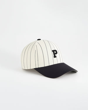 Boné dad hat pinstripe off white