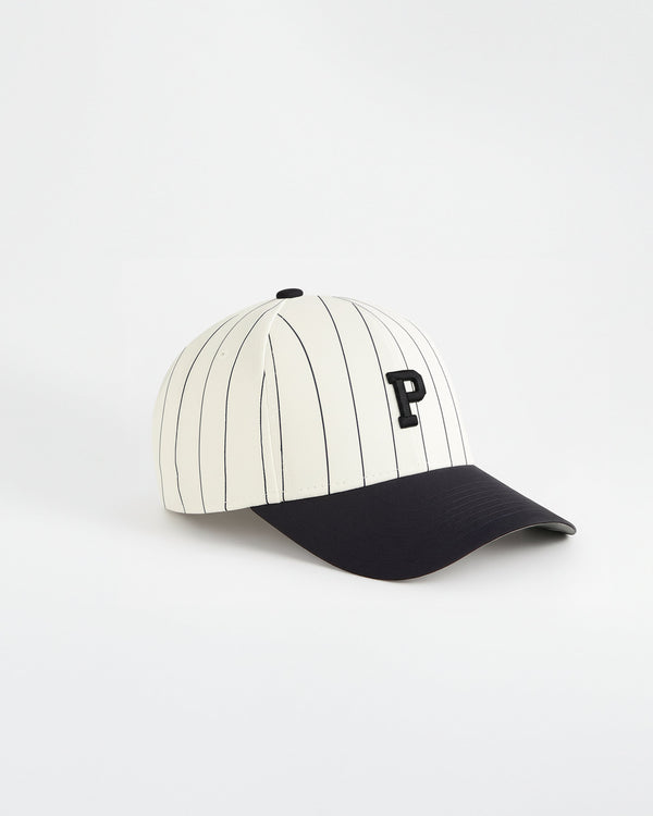 Boné dad hat pinstripe off white