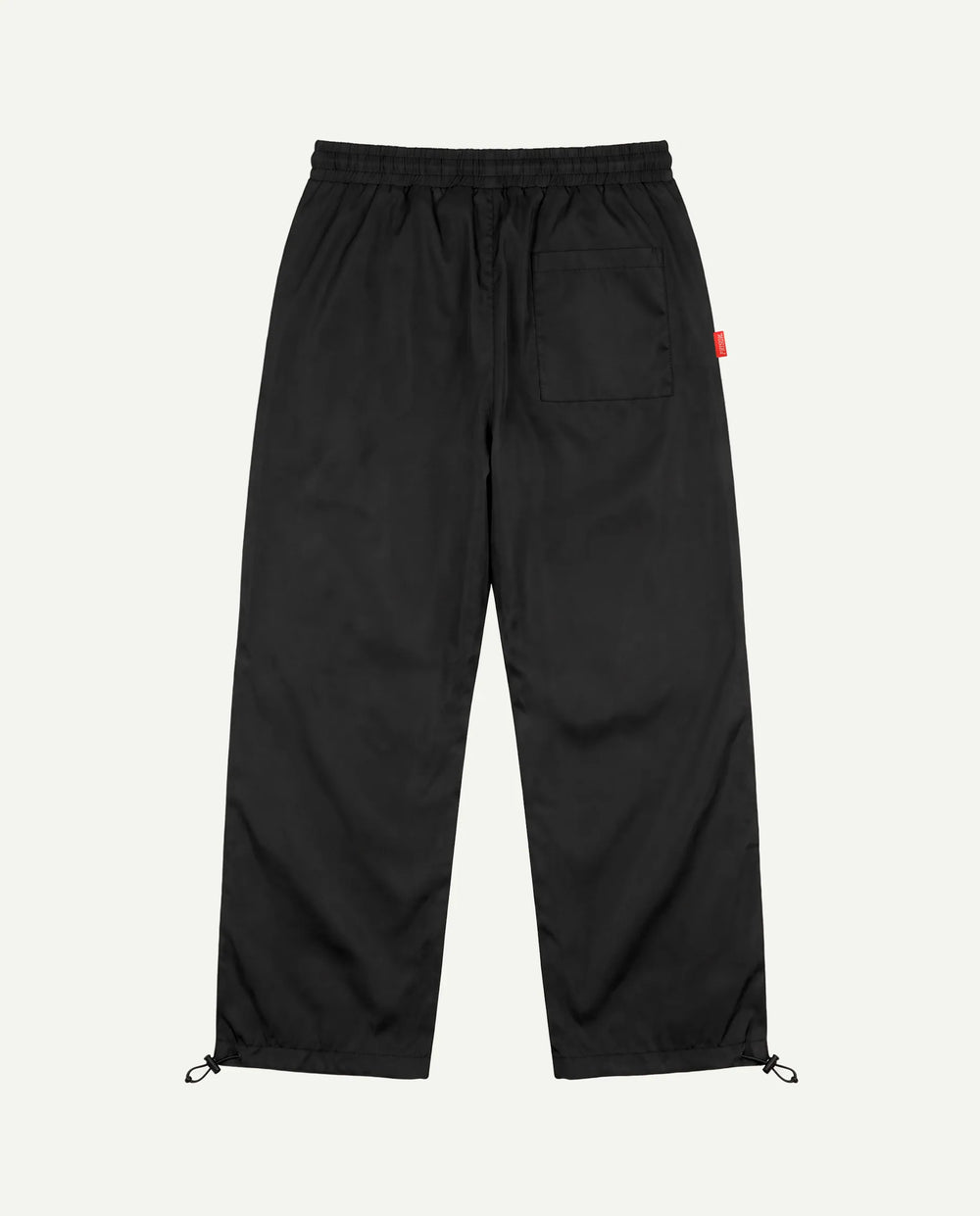 Calça baggy masculina corta-vento tactel preta PRISON frente