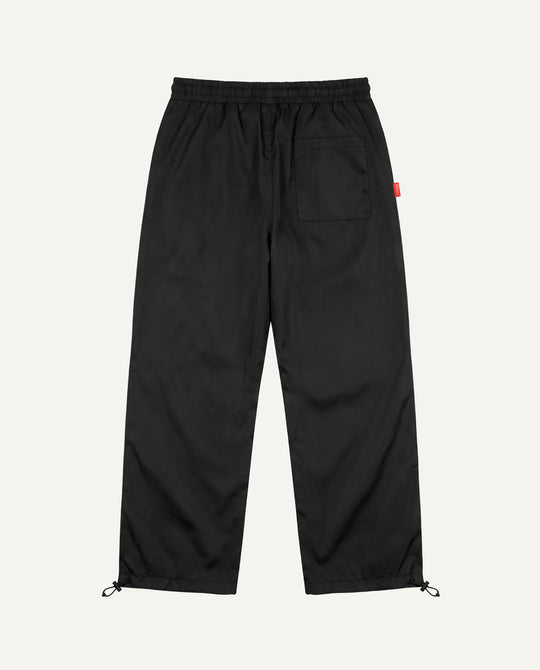 Calça baggy masculina corta-vento tactel preta PRISON frente