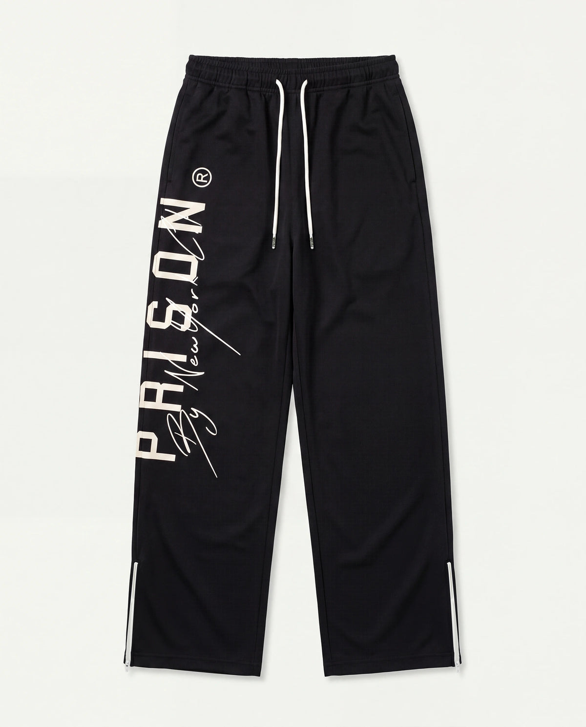 Calça Baggy Masculina Prison Track Zíper Preta