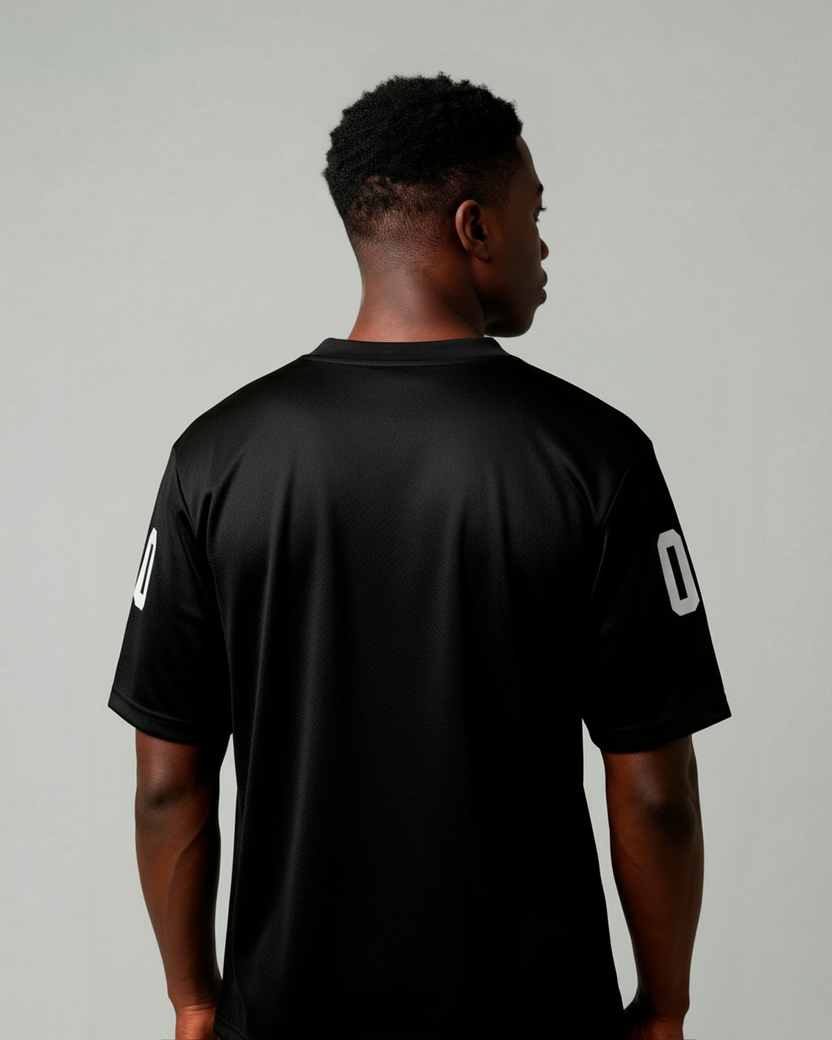 Camiseta futebol americano oversized preta