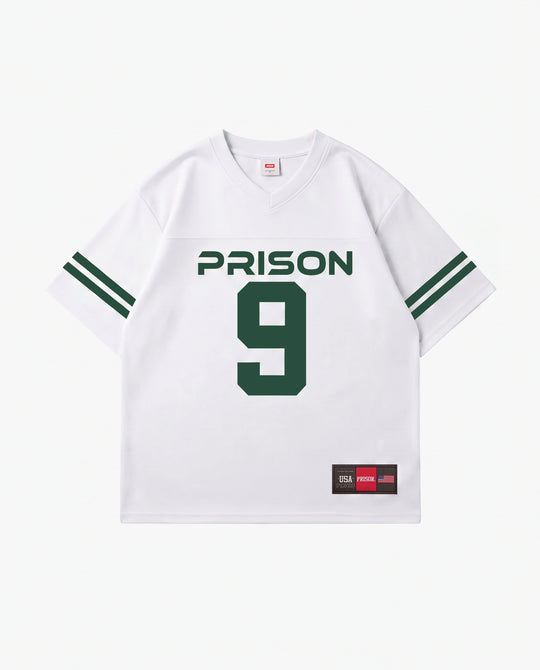 Camiseta futebol americano oversized 9 branca