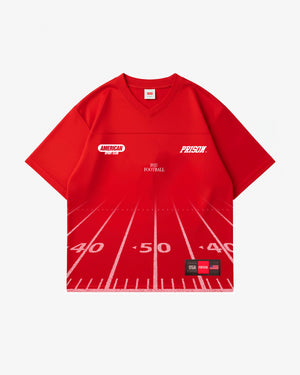 Camiseta Futebol Americano Oversized Stadium Vermelha