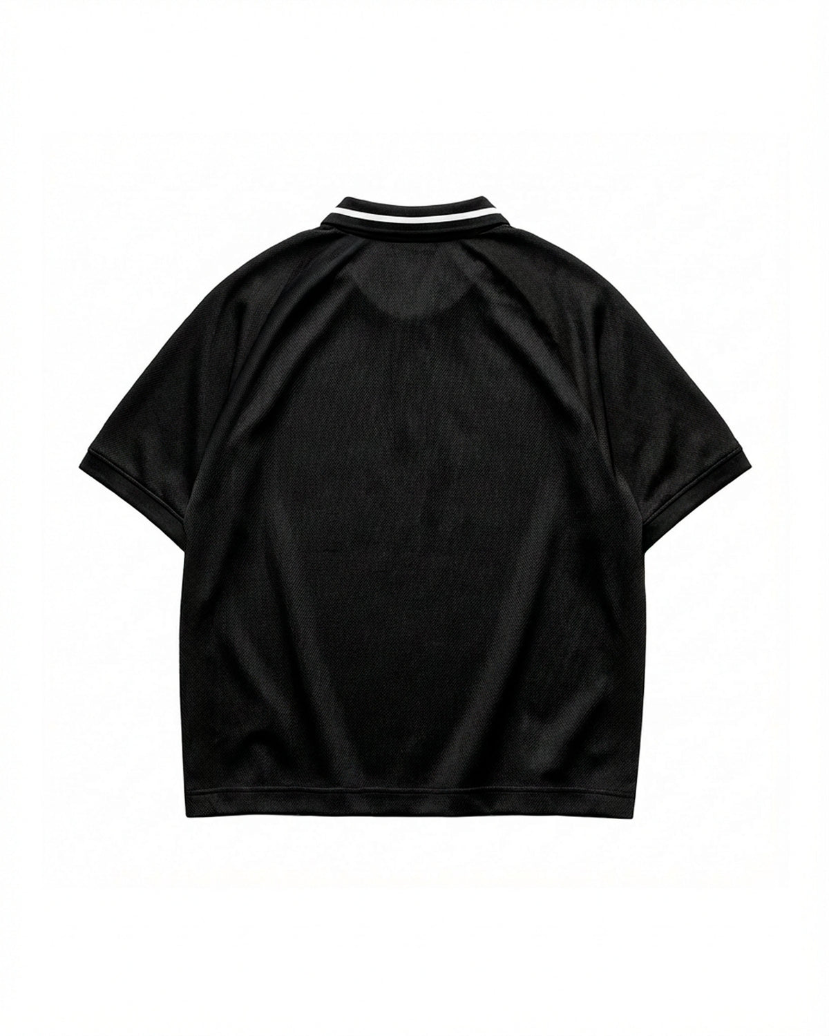 Camisa polo oversized lines preta prison x mavericks