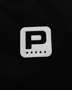 Camisa polo oversized lines preta prison x mavericks