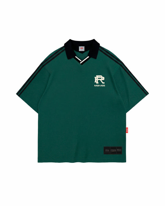 Camisa polo oversized college prison x mavericks