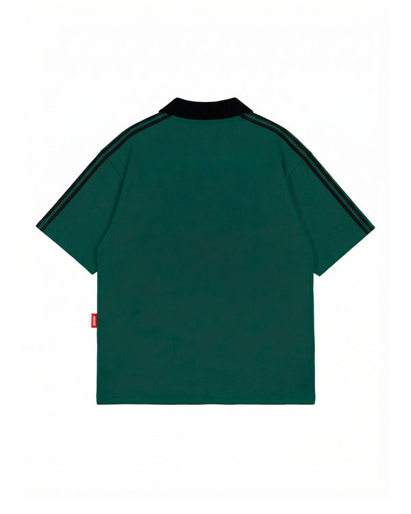 Camisa polo oversized college prison x mavericks