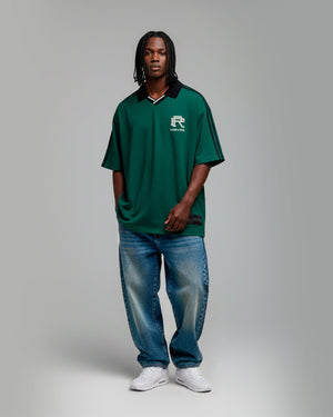 Camisa polo oversized college prison x mavericks