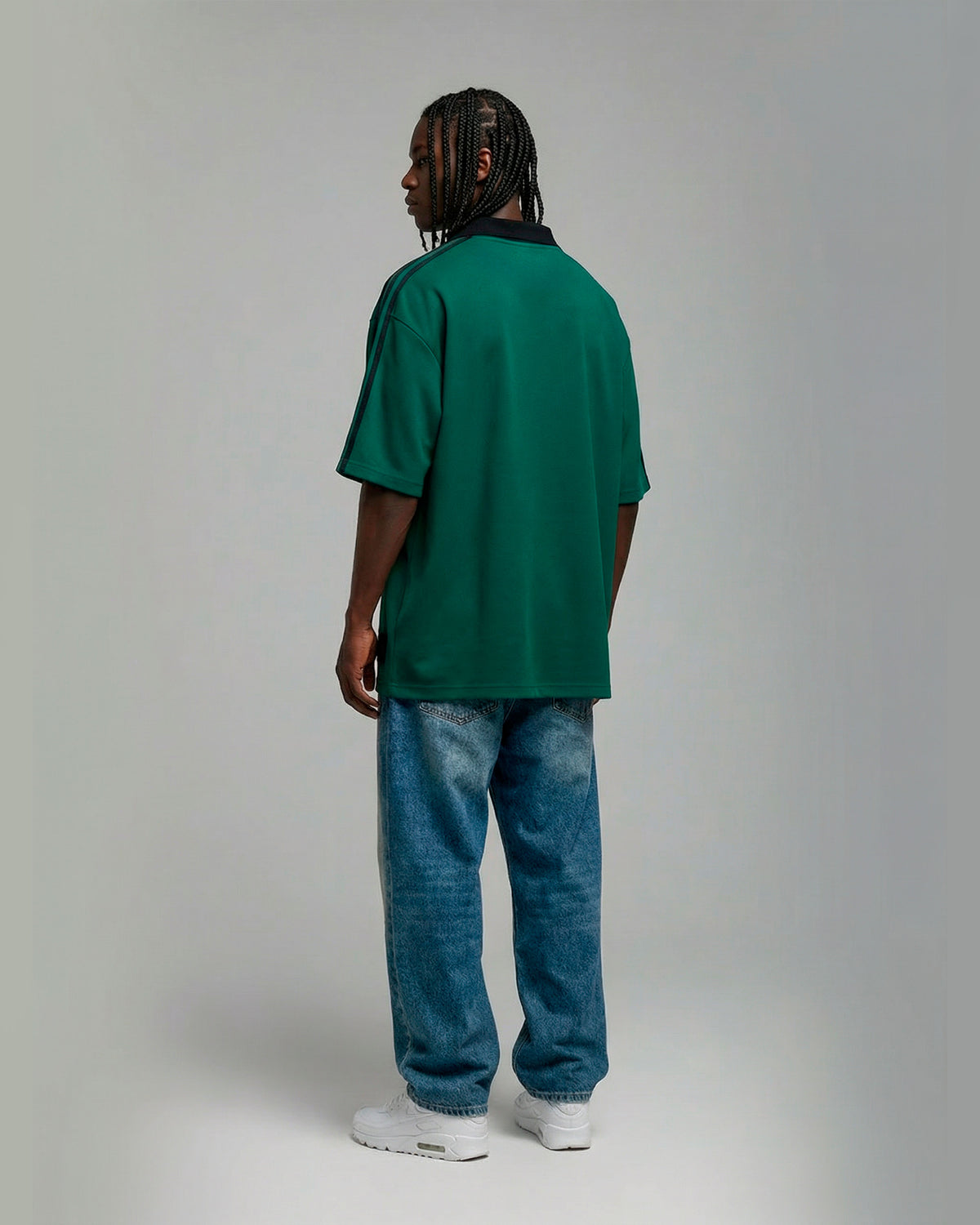 Camisa polo oversized college prison x mavericks