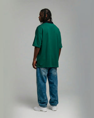 Camisa polo oversized college prison x mavericks