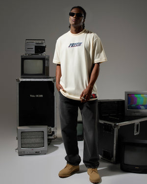 Camiseta boxe oversized off white