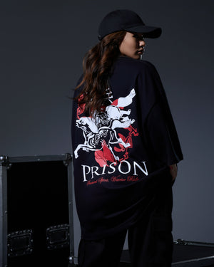 Camiseta oversized samurai preta