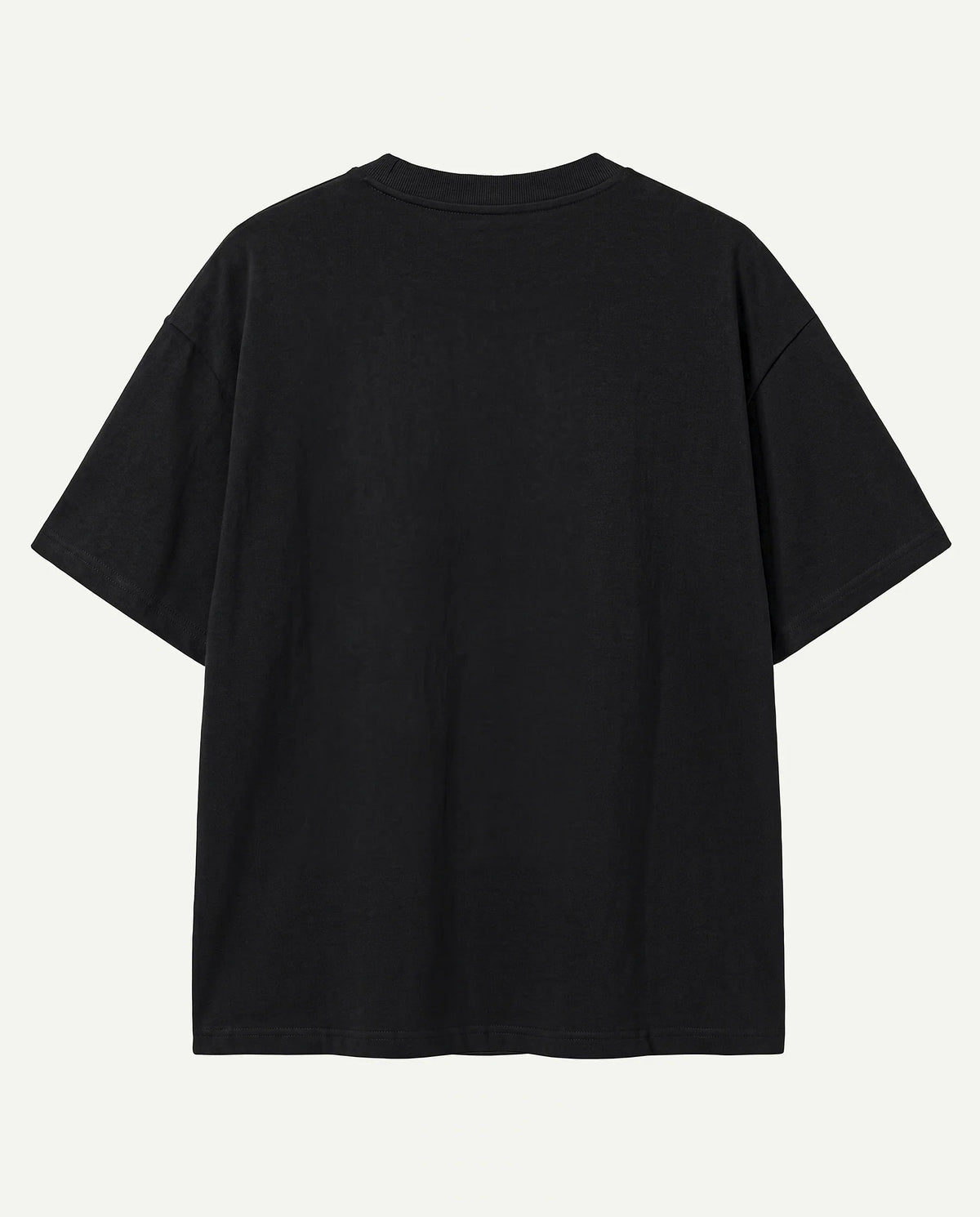 Costas — camiseta oversized preta lisa boxy