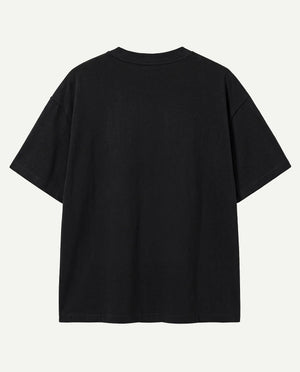 Costas — camiseta oversized preta lisa boxy