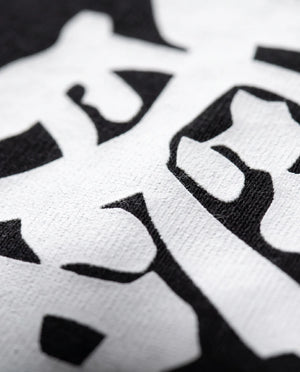 Detalhe da estampa DTF — Kanji Zero