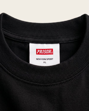 Camiseta Oversized Flame Prison X - Detalhe gola canelada