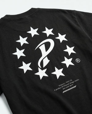 Camiseta Oversized Worldwide Stars Preta