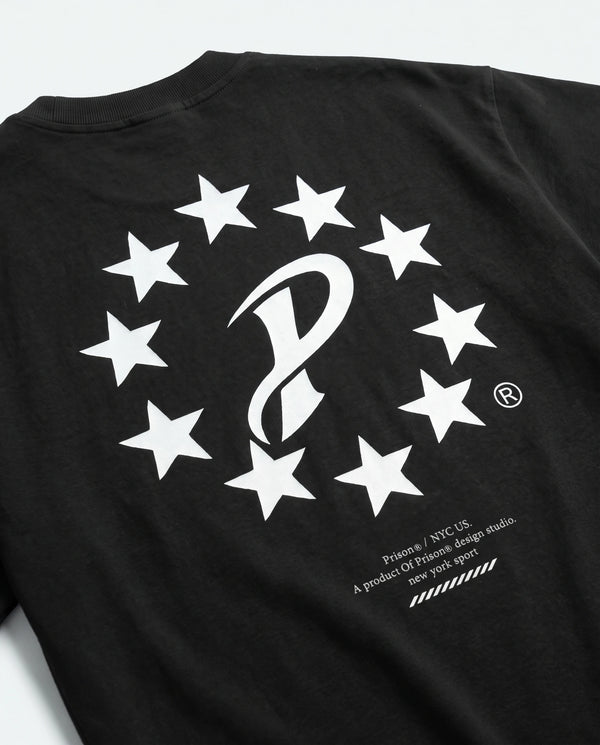 Camiseta Oversized Worldwide Stars Preta