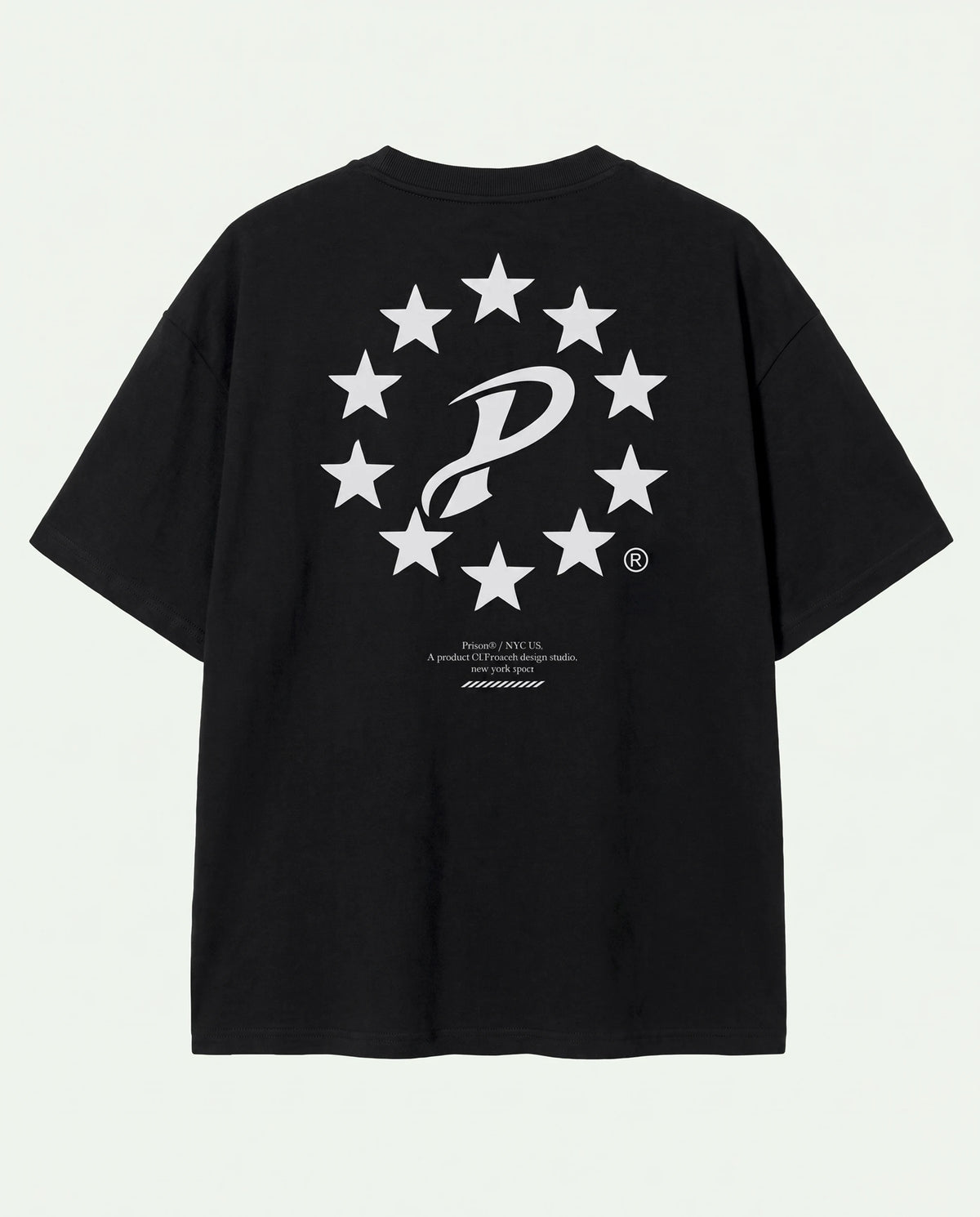 Camiseta Oversized Worldwide Stars Preta