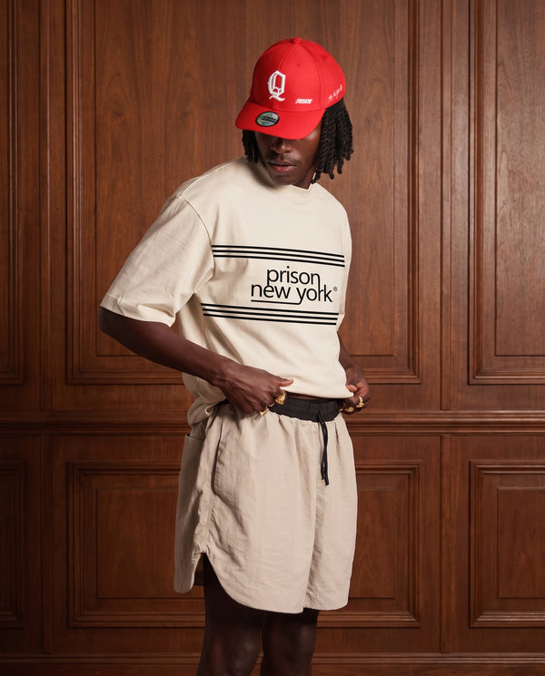 Short de Corrida Masculino Prison New York Bege