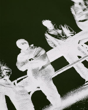 Camiseta oversized sleed verde musgo prison