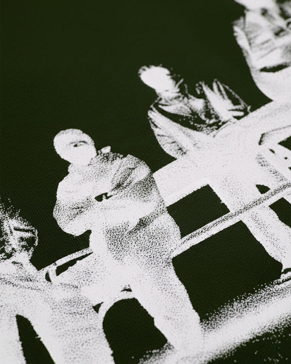 Camiseta oversized sleed verde musgo prison