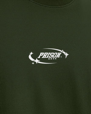 Camiseta oversized sleed verde musgo prison