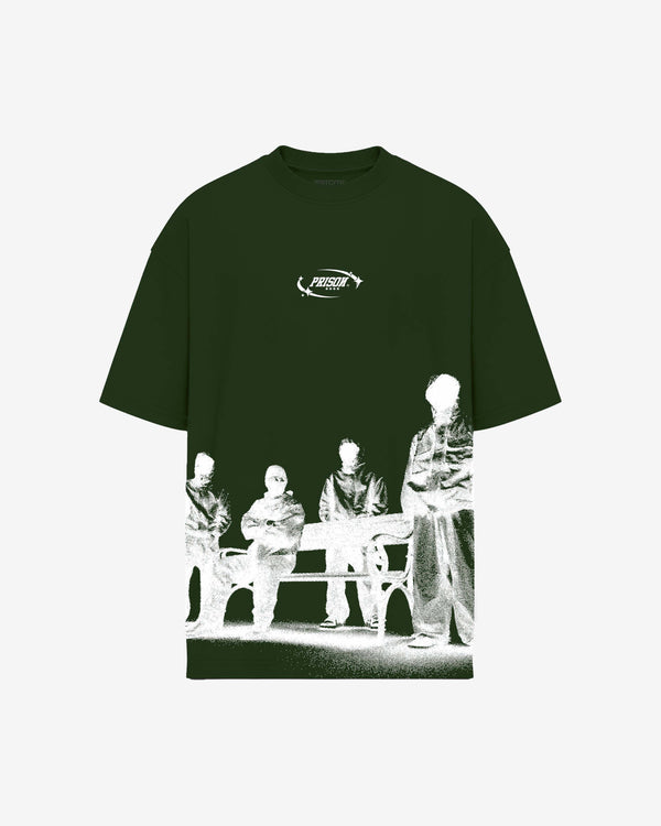 Camiseta oversized sleed verde musgo prison