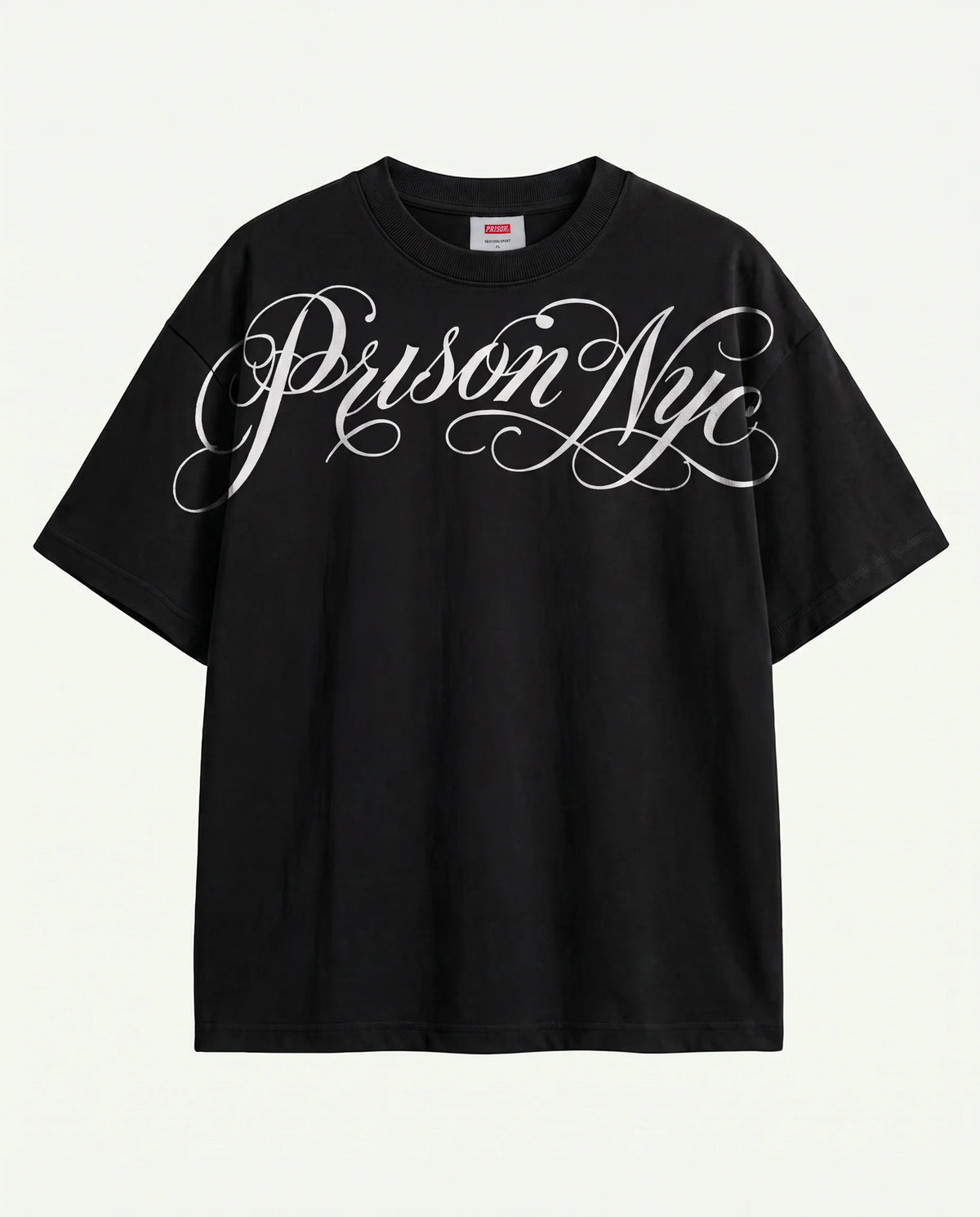 Camiseta Oversized NYC Script Preta — frente