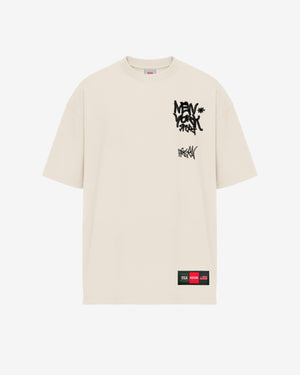 Camiseta oversized new york off white.