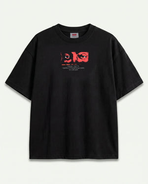Camiseta Oversized New York Red Vision Preta — frente