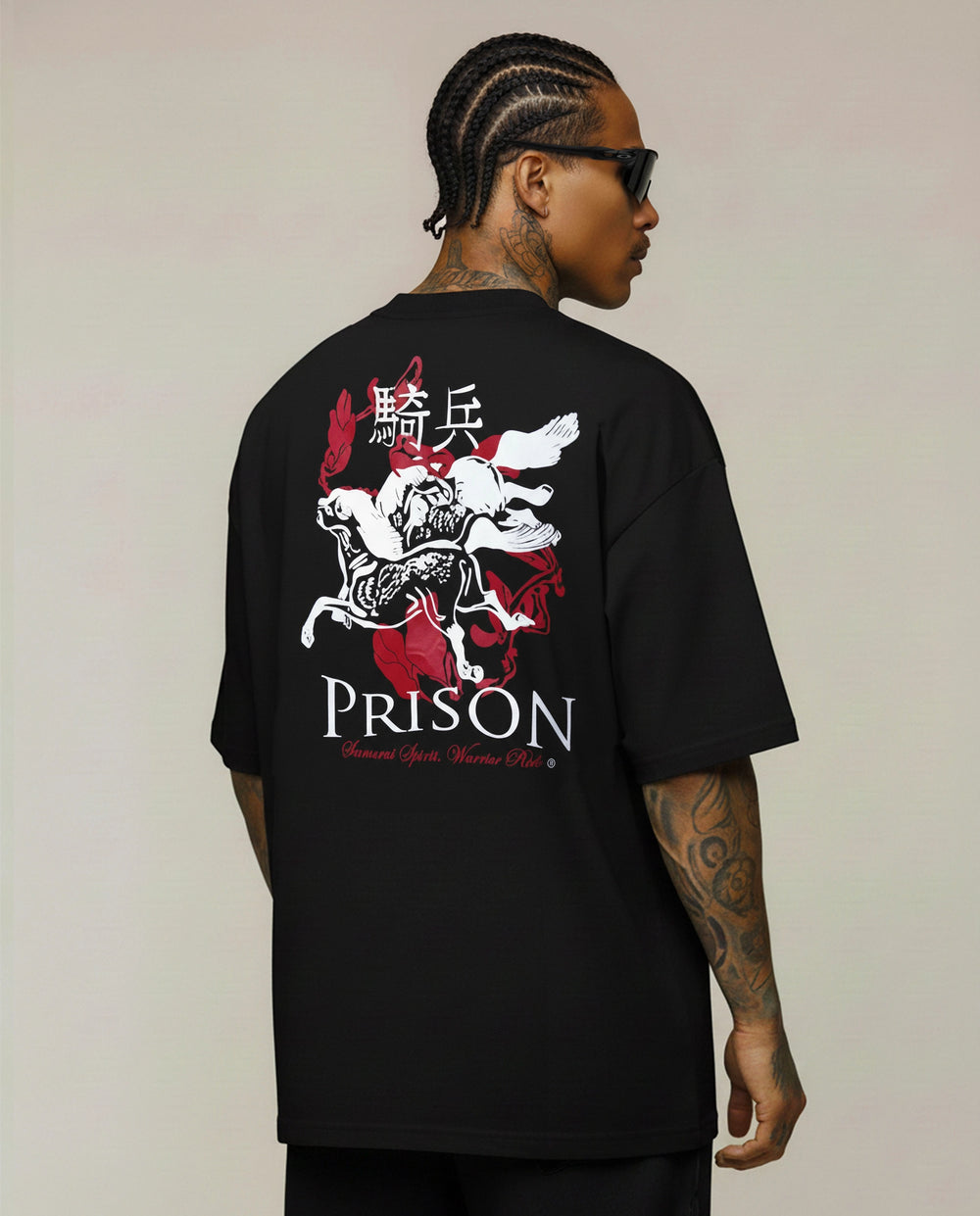 Camiseta oversized samurai preta