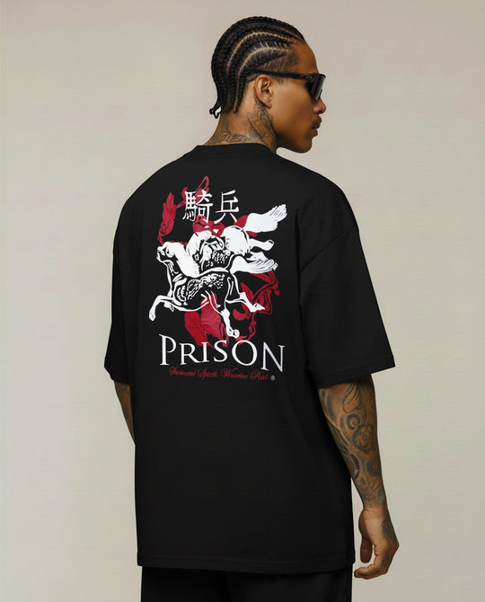 Camiseta oversized samurai preta