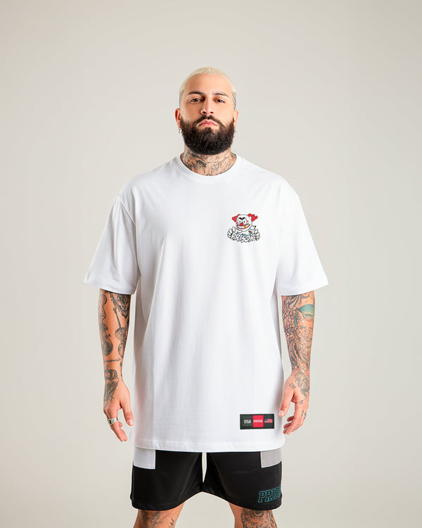 Camiseta streetwear Clown Branca