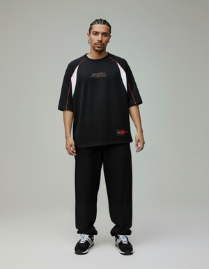 Camiseta raglan 3/4 over 93 preta