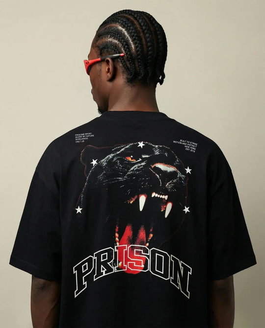 Camiseta Oversized Sport Panther Preta
