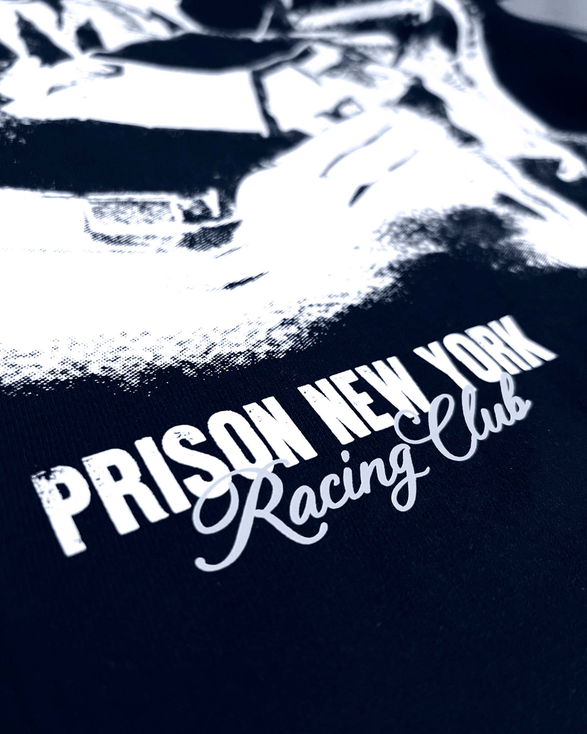 Camiseta oversized racing club prison azul marinho