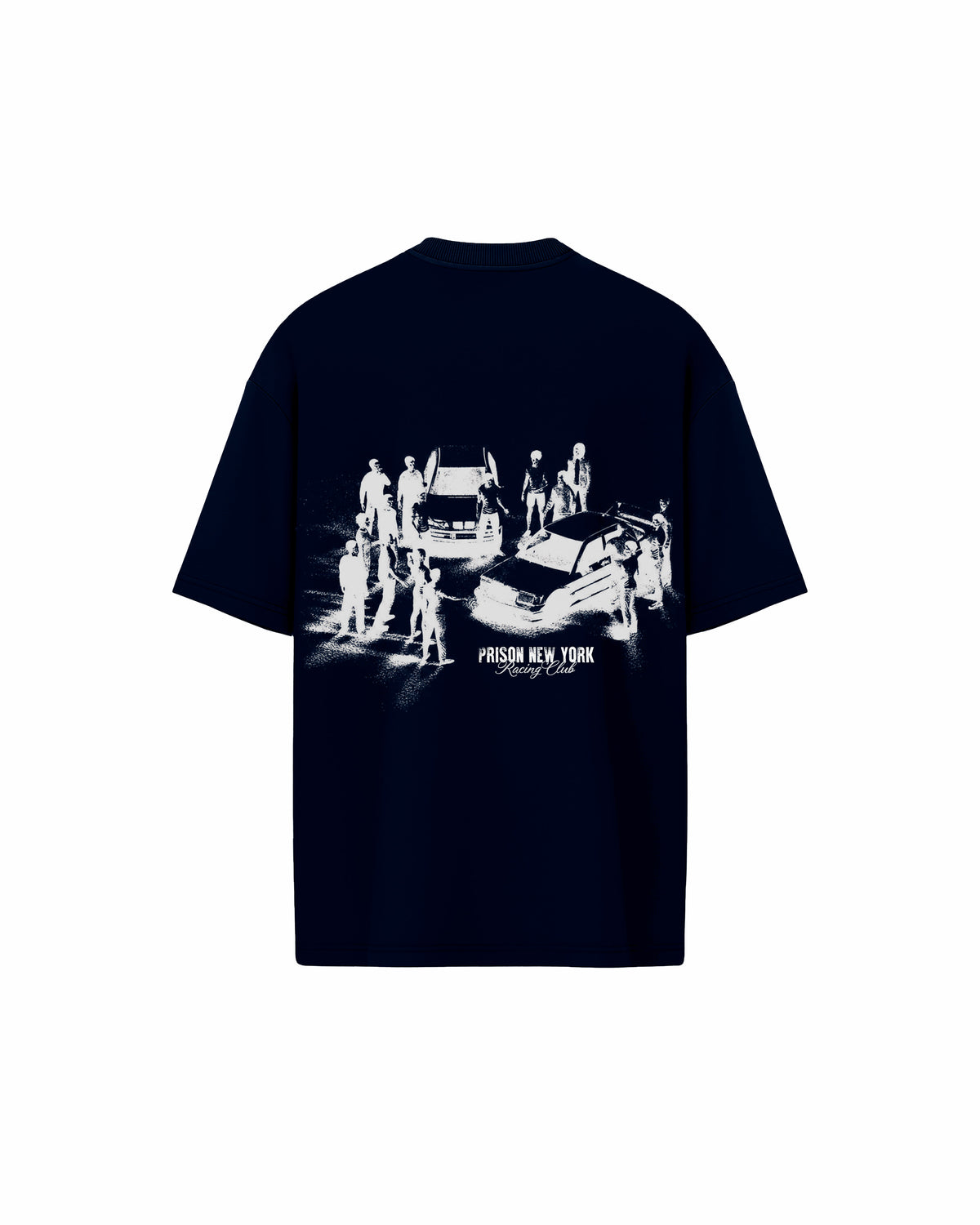 Camiseta oversized racing club prison azul marinho