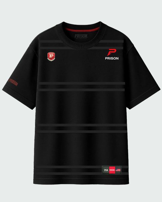 Camiseta Listrada Running Club Preta