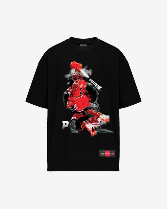Camiseta streetwear basket league preta prison